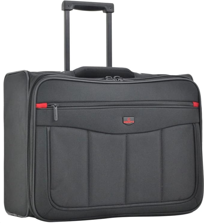 Davidt's Monte Carlo Trolley Pilot Bag 17 inch Zwart - Business trolley - Cabineformaat