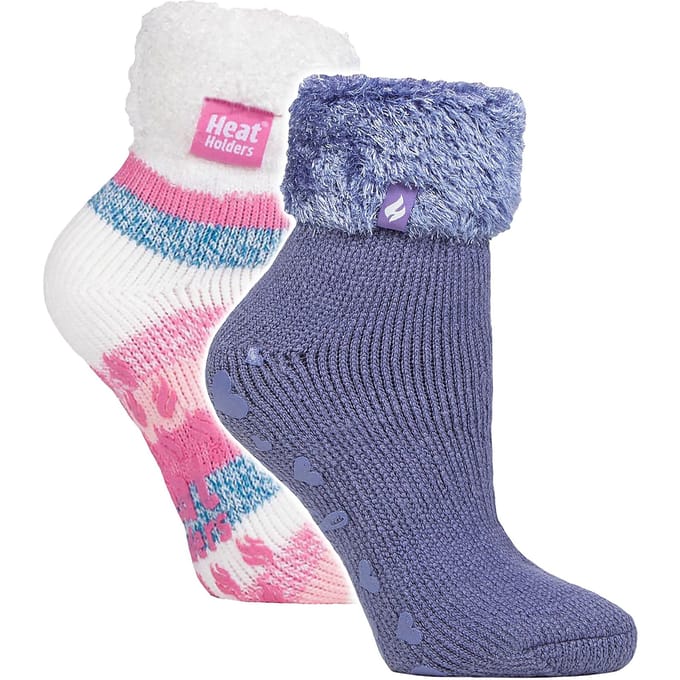 2 Pack Dames Zachte Lounge Sokken met Grip