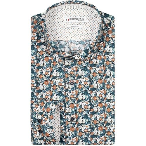 Giordano Overhemd Row Allover Mini Flowers Donker Navy-Multi / male