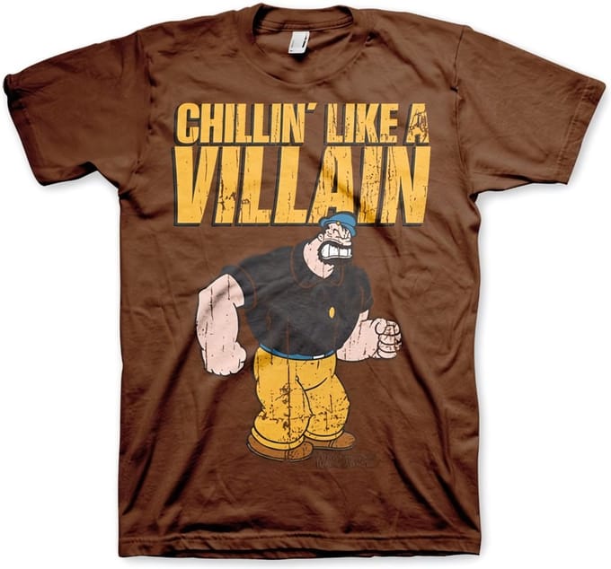 Popeye Chillin'Like A Villain T-shirt bruin