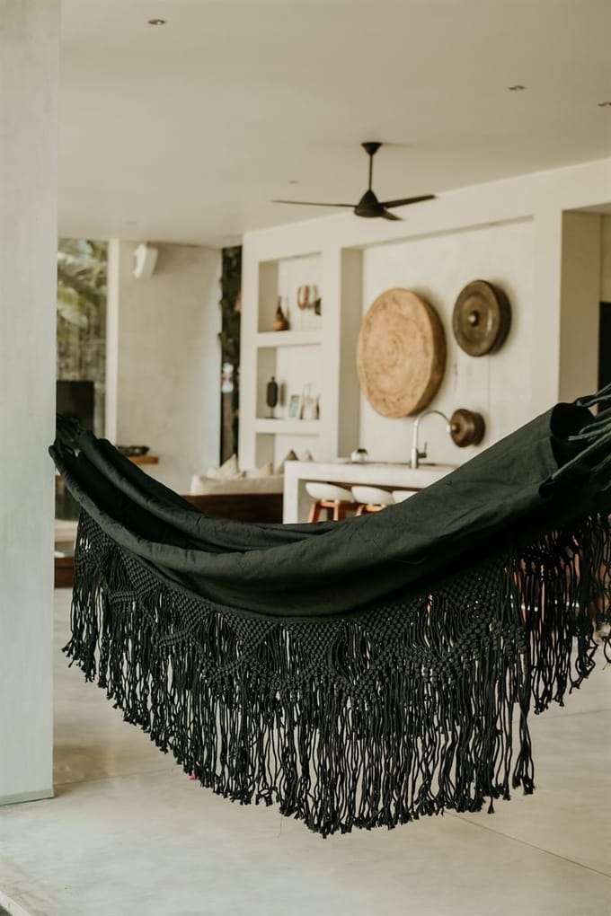 Hangmat Bohemian style zwart