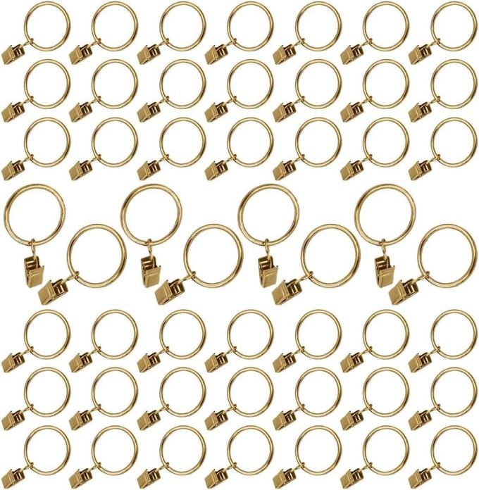 Dailygoods- Gordijnringen Roestvrij Staal - 50 Stuks - 38 mm Diameter