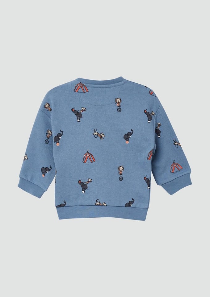 s.Oliver - others - Sweatshirt met all-over print in gestructureerde jersey