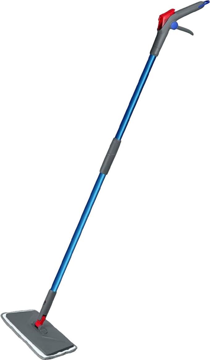 Vloerwisser inclusief extra doek - Spray Mop 'GO' - Design - Blauw