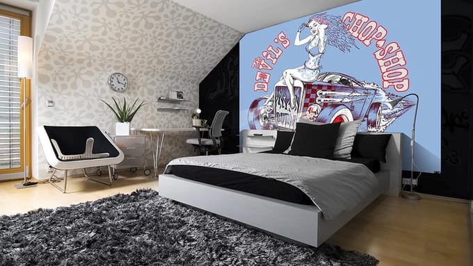 Alchemy Hot Rod Devil Car Photo Wallcovering