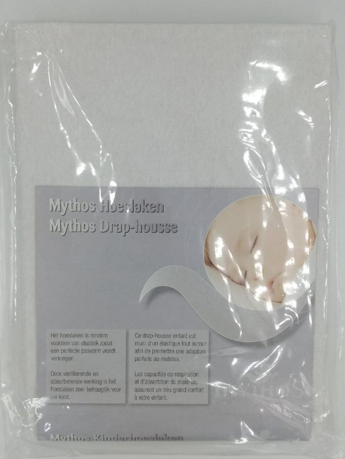 Mythos hoeslaken wieg jersey 40x80 - wit