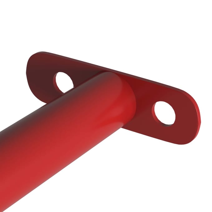 vidaXL Rekstok 125 cm staal rood