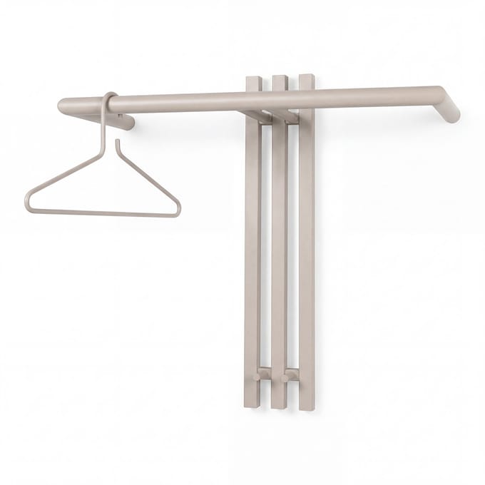 Spinder Design kapstok Senza 1 - Silky Taupe - 2 haken - Staal