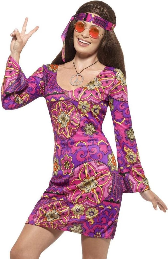 Hippie kostuum woodstock - Maat L