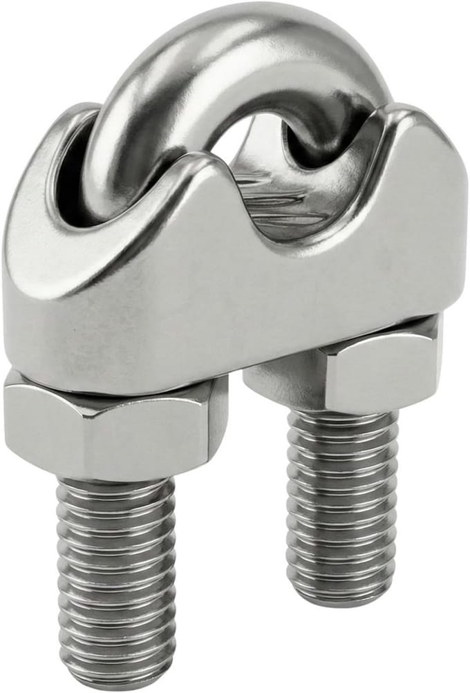 10x Staalkabel Klemmen Set RVS 304 U-Vorm Draadklemmen 16mm