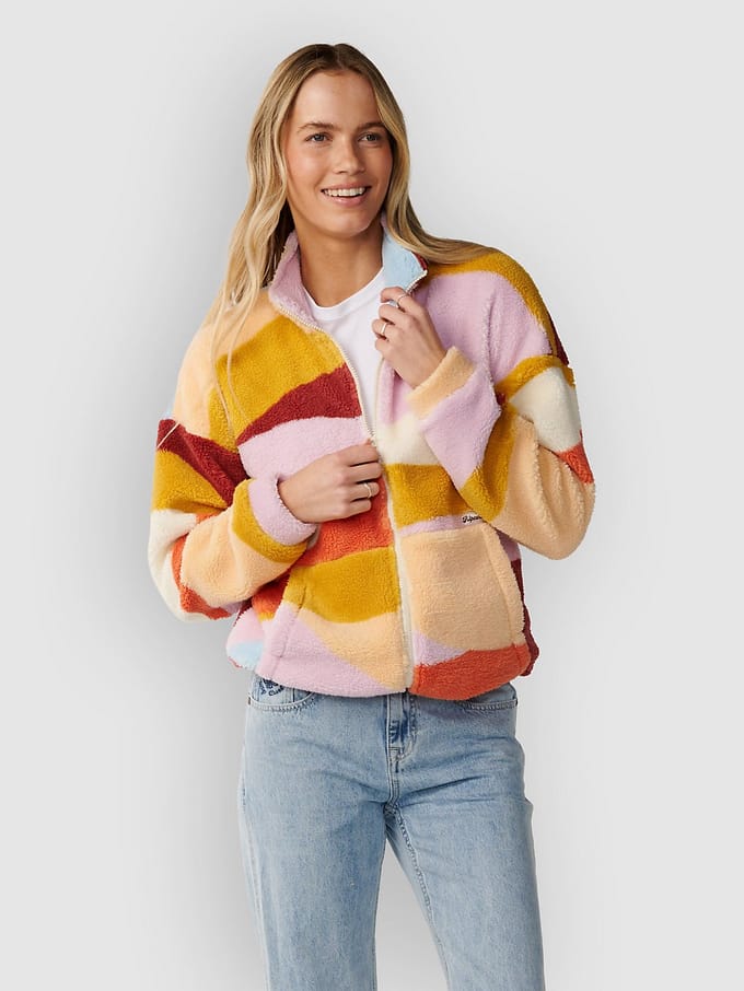 Rip Curl Retro Swell Standard Z/T Polar Fleece Jas patroon