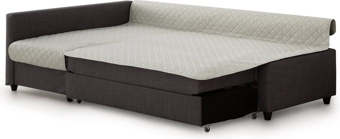 Belmarti Frilena slaapbankbeschermer 180 cm - steengrijs - links