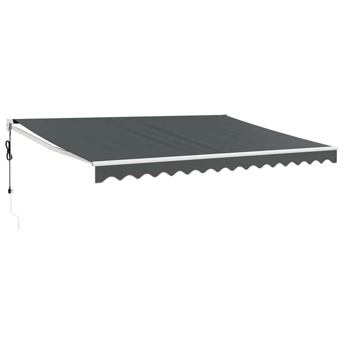 vidaXL - Uitschuifbare - luifel - Antraciet - Polyester - en - Metaal