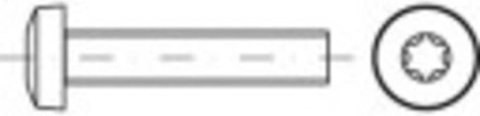 TOOLCRAFT 1068714 Lenskopschroeven M3 25 mm T-profiel DIN 7985 RVS A2 1000 stuk(s)