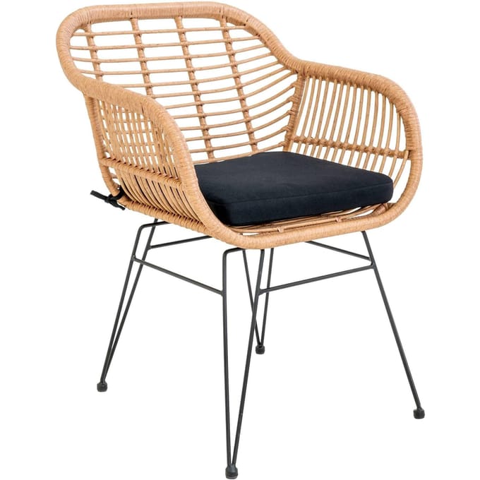 Polyrotin fauteuils met kussens en poten House Nordic Trisete