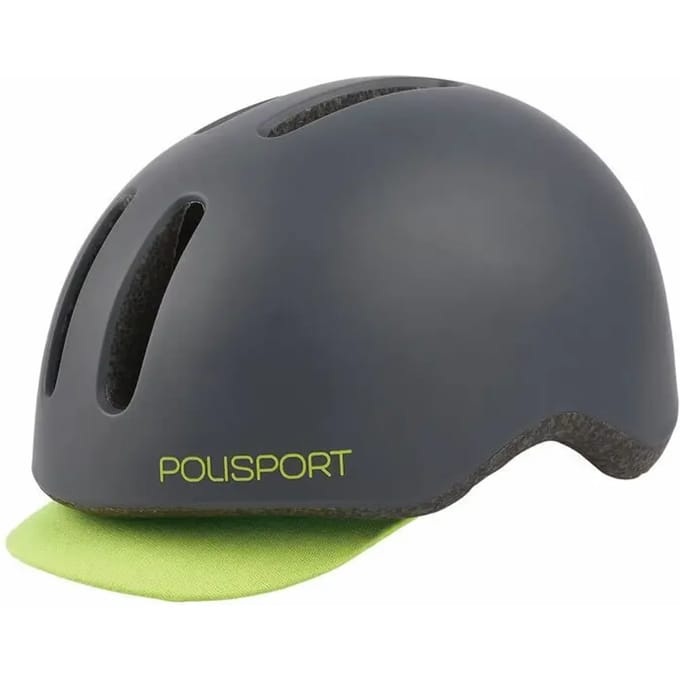 Polisport Commuter fietshelm - Maat M (54-58cm) - Mat Grijs/fluo geel