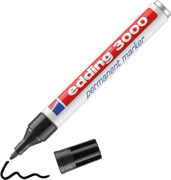 Permanente Marker - Allesmarker - Labels Maken - Sneldrogend Watervast - 1.5-3 mm - Zwart