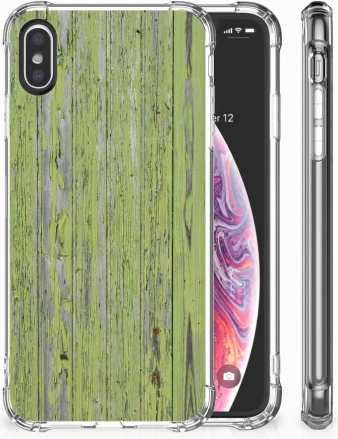 Apple iPhone X | Xs Stevig Telefoonhoesje Green Wood