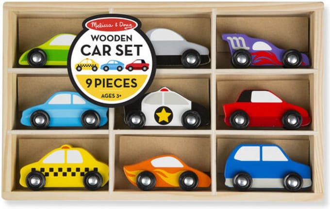 Melissa & Doug Auto-set Jr. 10 Cm Hout 10-delig