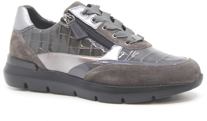 Hassia Sneaker grijs lak H Bordeau (Maat - 6, Kleur - Grijs)