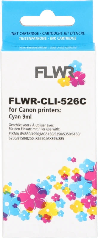 FLWR - Cartridges / Canon CLI-526C / cyaan / Geschikt voor Canon