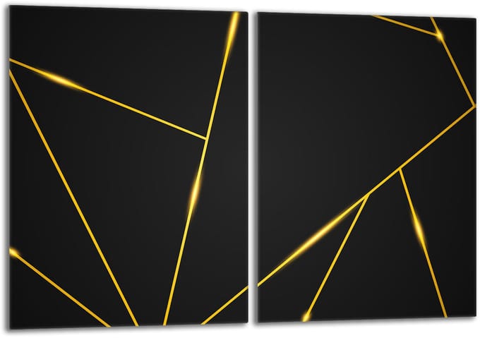TMK ArtDeko - Kookplaatbeschermers - Glas - 40x52 cm - Zwart