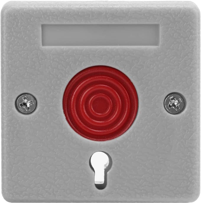 Noodknop - Alarmknop Hulp - Veiligheid Thuis - Robuust ABS Materiaal - 1.0 Stuks - Wit