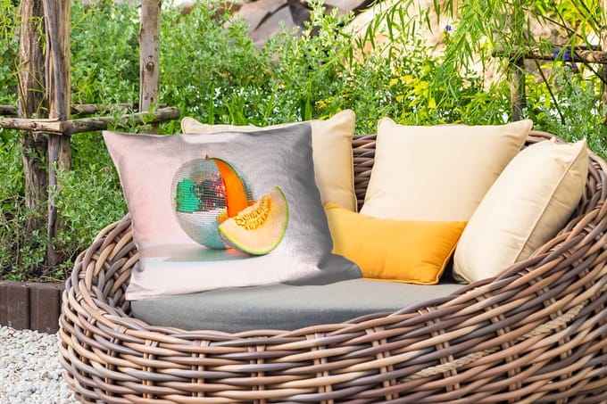 Buitenkussens - Tuin - Disco - Discobal - Meloen - Pastel - 50x30 cm