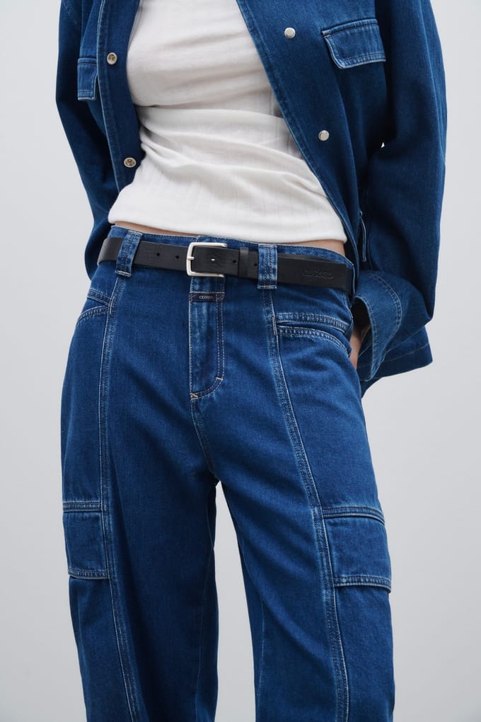 Closed Cali-x Mid Blue Größe: W30L32 | Cargohosen Outlet | Damen | Blau
