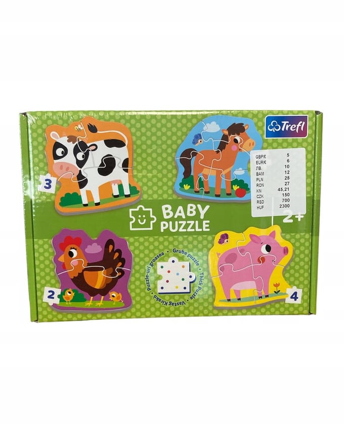 Babyboerderijdieren puzzel 14 stukjes - vanaf 2 jaar