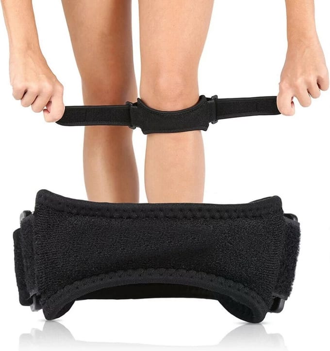 Knie Patella Band – Verstelbaar – Compressie Bandage – Kniebrace – Kniesteun – Elastisch – Unisex – Onesize - LOUZIR