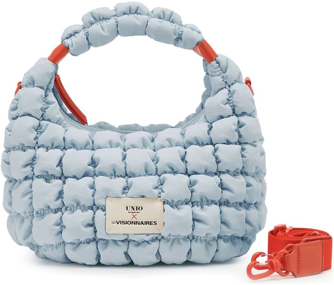 Unio Hamburg x Les Visionnaires schoudertas handtas Bubble Unio Kitzbuehel Blue Lichtblauw