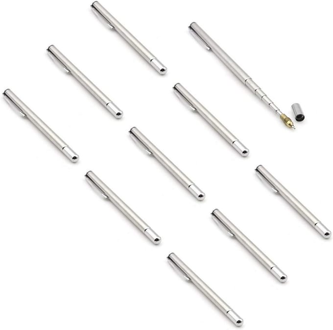 10x Telescopische Presentatiepen Hand Pointer Uitschuifbaar RVS voor Klaslokaal en Whiteboard
