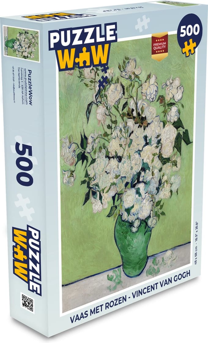 Puzzel Vaas met rozen - Vincent van Gogh - Legpuzzel - Puzzel 500 stukjes