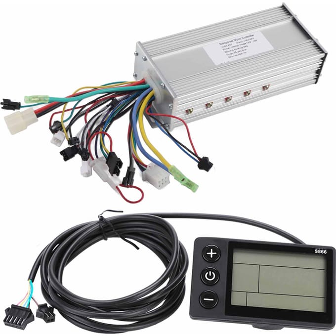 Panneau d'affichage LCD étanche Kit de contrôleur sans balais pour vélo électrique Ebike Scooter(1000 W 48 V ) white