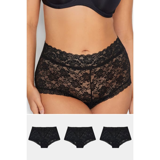 Yours Set Van 3 Kanten Shorts In Basic Zwartsize 66-68