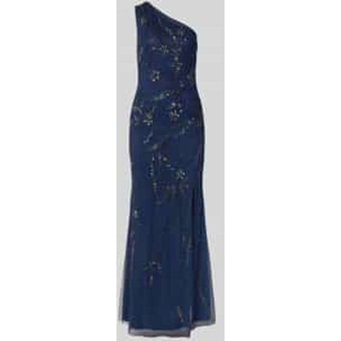 regular fit avondjurk met all-over bloemenmotief logostitching rondom
