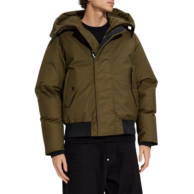 Dsquared2 Techno Down Militair Groene Bomberjack Met Capuchon