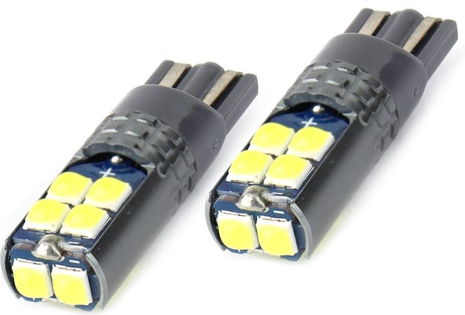 AMiO LED CANBUS 10SMD 3030 T10 W5W Wit 12V/24V