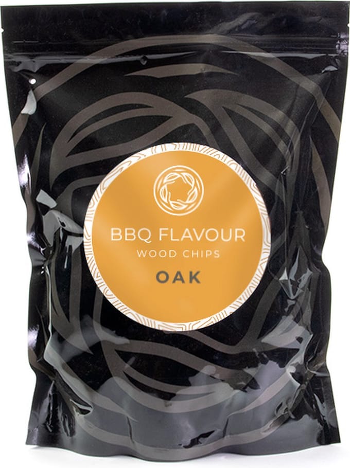 BBQ Flavour Rookhout - Rooksnippers - Eiken - Oak - 500 gr - Zware Dikke Rook - Kamado