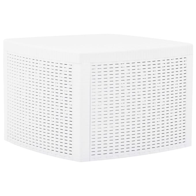 vidaXL - Bijzettafel - 54x54x36,5 - cm - kunststof - wit