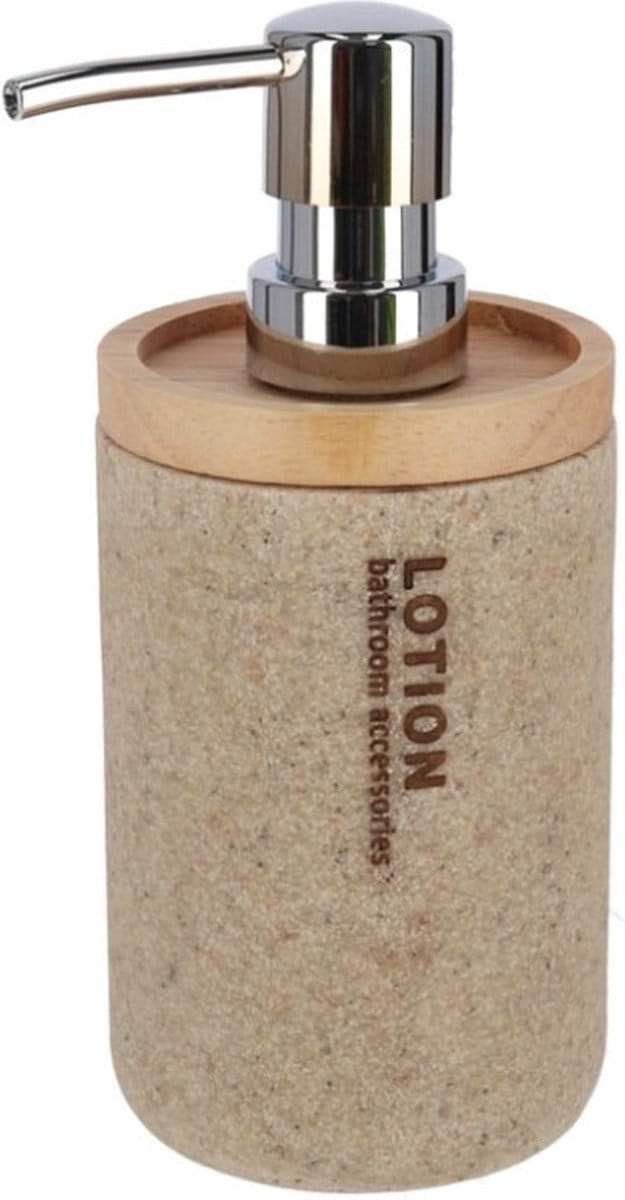 Gerimport Zeeppompje - bruin - lotion - 17 cm - navulbaar - toilet/badkamer