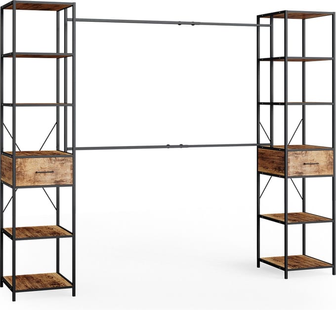 Vicco Fyrk Kledingopslagkast – 180 x 187 cm Eiken rustiek