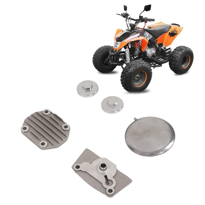 5 stuks Aluminiumlegering Cilinderkopdeksel Sets voor 70cc 90cc 110cc ATV Quad 4-wieler Dirt Pit Bikes gray