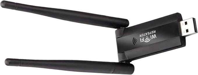 WiFi Versterker - Internet Repeater - Signaal Uitbreiden - Universele USB Interface - 12 x 6 x 3 cm - Zwart