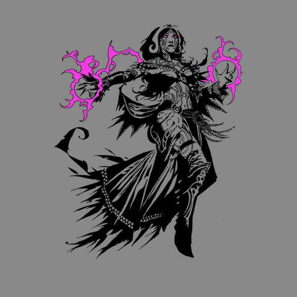 Magic The Gathering Liliana Character Art Trui - Grijs - M