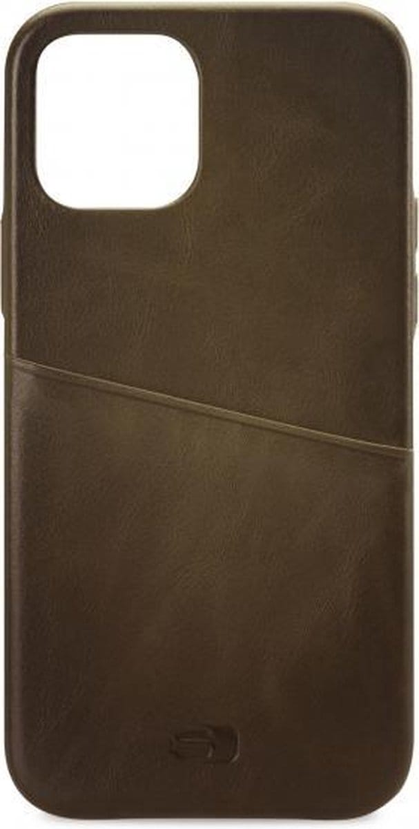 Senza Desire Cardslot Echt Leer Bookcase voor de iPhone 12 Mini - Burned Olive