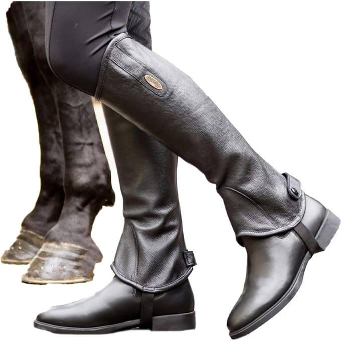 Brogini Volwassen uniseks Vicenza Grain Leather Gaiters (Bruin)