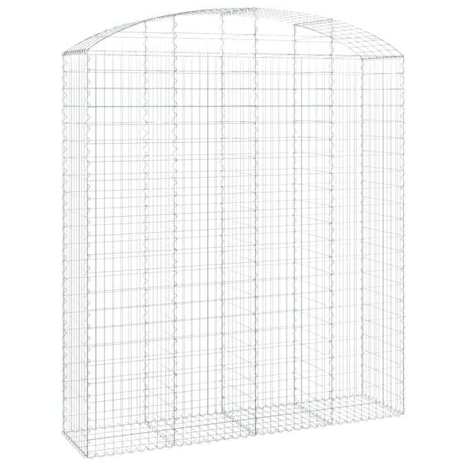 vidaXL - Schanskorf - gewelfd - 200x50x220/240 - cm - gegalvaniseerd - ijzer