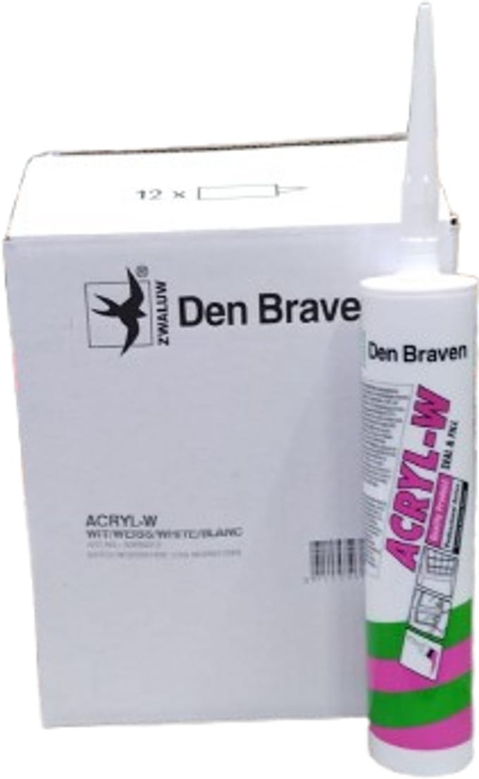 Den Braven Zwaluw Acrylaatkit W Wit (doos 12 kokers)